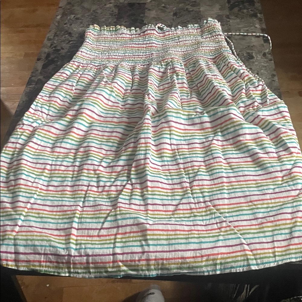 Old Navy Women's A-Line Dress with Colorful Stripes